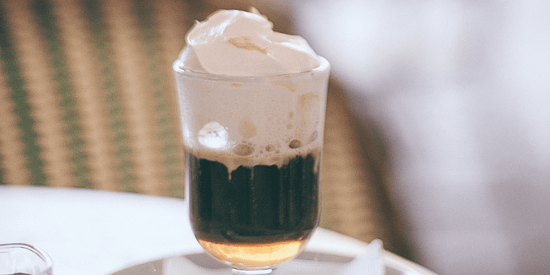 Irish Coffee with whipped cream on top